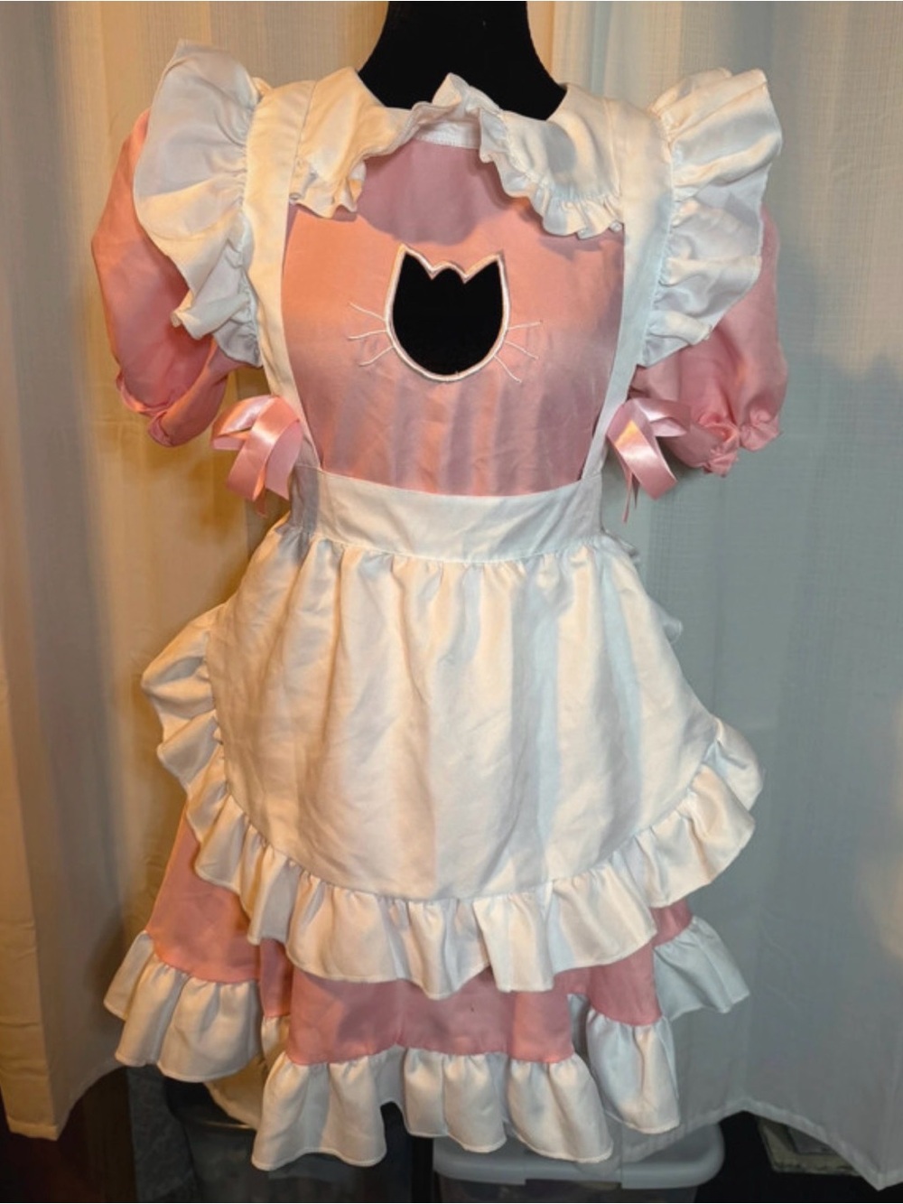 Cosplay Pink & White Cat Maid Costume